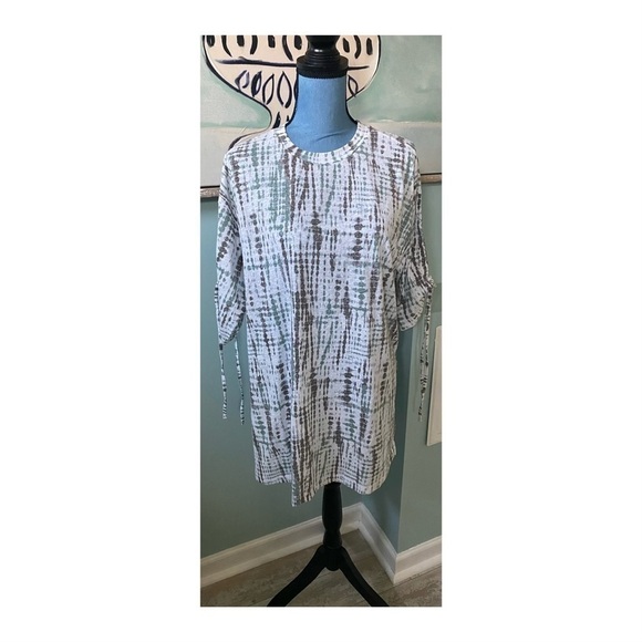 Cover Up Beach/Pool Dress Size 6 By Asos Design Adjustable Sleeves W/ Ties EUC - Picture 2 of 7